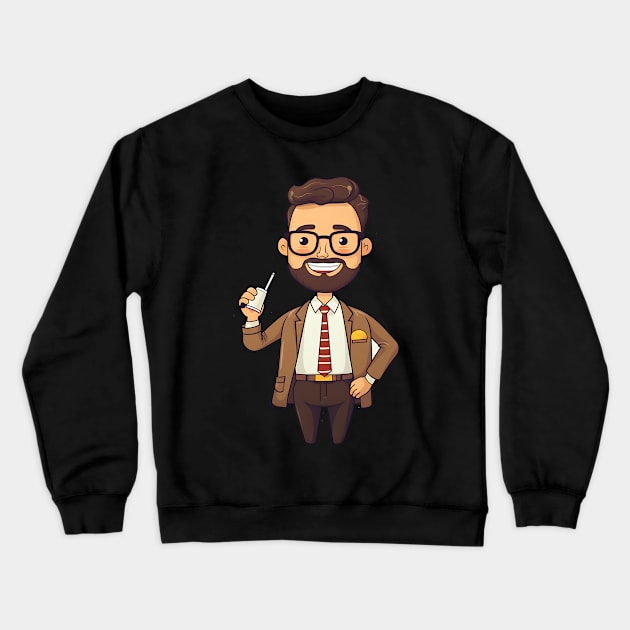 teacher illustrator design Crewneck Sweatshirt by Printashopus